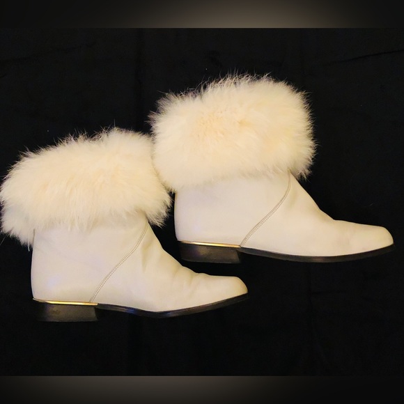 Vintage Dorndorf German Genuine Leather upper and fur ankle boots Ladies 3.5 - Picture 1 of 10